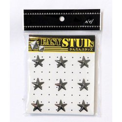E-ST27-BS [爪スタッズ 星型 ブラックシルバーカラー 14mm 9個入り]