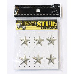 E-ST28-SL [爪スタッズ 星型 シルバーカラー 19mm 6個入り]