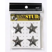 E-ST51-BS [爪スタッズ 星型 ブラックシルバーカラー 27mm 4個入り]