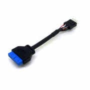 M/B USB変換ケーブル M/B USB 3.0(メス)ヘッダ端子 - USB2.0A(オス)ヘッダ端子 10cm ブラック PD8586