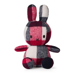 BTT-017RD BON TON TOYS Miffy Check ぬいぐるみ 23cm Red [キャラクターグッズ]