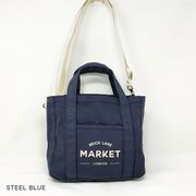 JA1644SBL [マーケット 多ポケットトート 小 スチールブルー]