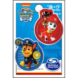 GFT01Y2344 パウ・パトロール シール＆アイロン 2WAY ワッペン 小 チェイス＆マーシャル [キャラクターグッズ]