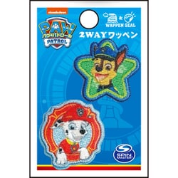 GFT01Y2368 パウ・パトロール シール＆アイロン 2WAY ワッペン 小 マーシャル＆チェイス [キャラクターグッズ]