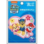 GFT01Y2369 パウ・パトロール シール＆アイロン 2WAY ワッペン 大 ハート [キャラクターグッズ]