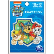 GFT01Y2371 パウ・パトロール シール＆アイロン 2WAY ワッペン 大 トリオ エンブレム [キャラクターグッズ]