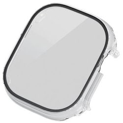 AW-22CFCGOCR [アップルウォッチ カバー Apple Watch Ultra 2/Ultra［49mm］ フルカバー ケース 強化ガラス ゴリラガラス 表面硬度10H 全面保護 液晶 側面 耐衝撃 指紋防止 飛散防止 側面光沢 クリア]