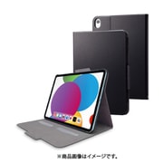 iPad 10.9インチ 第10世代(2022)用 ケース ソフトレザー カバー 手帳型 スリープ対応 マグネット フラップ フリーアングル スタンド機能付 カードポケット付 ブラック TB-A22RWVFUBK
