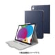iPad 10.9インチ 第10世代（2022）用 ケース ソフトレザー カバー 手帳型 スリープ対応 マグネット フラップ フリーアングル スタンド機能付 カードポケット付 ネイビー TB-A22RWVFUNV