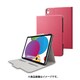 iPad 10.9インチ 第10世代（2022）用 ケース ソフトレザー カバー 手帳型 スリープ対応 マグネット フラップ フリーアングル スタンド機能付 カードポケット付 ピンク TB-A22RWVFUPN