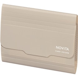 ポケットが大きく開くカードホルダー ノビータ 6P サンドベージュ メイ-NV952LS