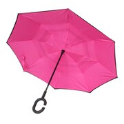 長傘 さかさ傘 ピンク 80.5cm ジャンプ式 閉じた時に濡れない ピンク