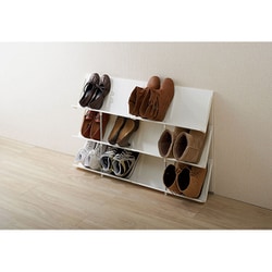 ヨドバシ.com - ライクイット シューズラック 3段 グレー 通販