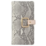 MD75238-2 [Smarfy iPhone 14 Pro用 パイソン手帳ケース ASH]