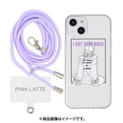 MD75361-1 [PINK-latte iPhone14/13用 ケース＋スマホショルダー ガール フレーム]