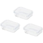 耐熱ガラス 保存容器 350ml 3個セット 角型 ルシェル HB-6466