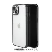7395IP261TP [iPhone 14用 ケース カバー TPU 極限保護 精密設計 クリア 透明 メタルフレーム ブラック]