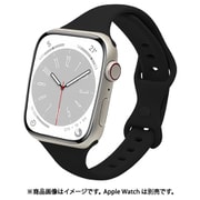RBAWSS7441BK [Apple Watch用バンド Series 8/7/6/5/4/3/SE 第2世代/SE 41mm/40mm/38mm シリコンスタンダードslim BK]