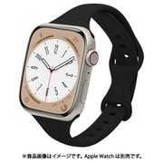 RBAWSS7451BK [Apple Watch用バンド Ultra/Series 8/7/6/5/4/3/SE 第2世代/SE 49mm/45mm/44mm/42mm シリコンスタンダードslim BK]