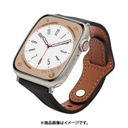 RBAWSL7455BK [Apple Watch用バンド Ultra/Series 8/7/6/5/4/3/SE 第2世代/SE 49mm/45mm/44mm/42mm ソフトレザー BK]