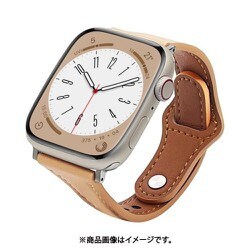 RBAWSL7457BE [Apple Watch用バンド Ultra/Series 8/7/6/5/4/3/SE 第2世代/SE 49mm/45mm/44mm/42mm ソフトレザー BE]