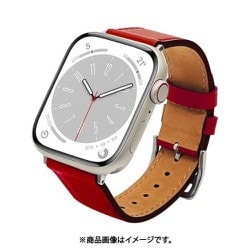 RBAWL7464RD [Apple Watch用バンド Series 8/7/6/5/4/3/SE 第2世代/SE 41mm/40mm/38mm 本革 slim RD]