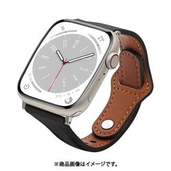 RBAWSL7468BK [Apple Watch用バンド Series 8/7/6/5/4/3/SE 第2世代/SE 41mm/40mm/38mm ソフトレザー BK]