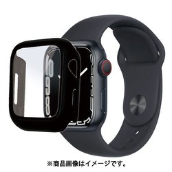 GHB3740AW41 [Apple Watch Series 8/7 41mm用 ガラス＋PC一体型ケース BK]
