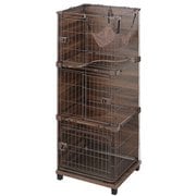 PFSC-603 [ファニチャースタイルケージ3ダン ケージ 猫 ねこ ネコ オシャレ インテリア ペット ハウス 猫用ケージ ウォールナット]