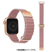 w00186ma [マグネット式 PUレザーアップルウォッチバンド Apple Watch 41/40/38mm用 アッシュローズ]