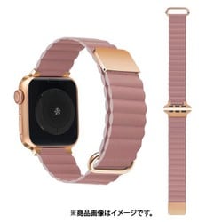 w00186mb [マグネット式 PUレザーアップルウォッチバンド Apple Watch 49/45/44/42mm用 アッシュローズ]