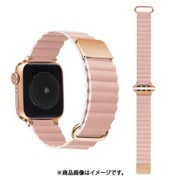 w00186pb [マグネット式 PUレザーアップルウォッチバンド Apple Watch 49/45/44/42mm用 ピンク]