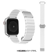 w00186wa [マグネット式 PUレザーアップルウォッチバンド Apple Watch 41/40/38mm用 ホワイト]