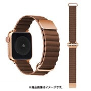 w00186brb [マグネット式 PUレザーアップルウォッチバンド Apple Watch 49/45/44/42mm用 ブラウン]