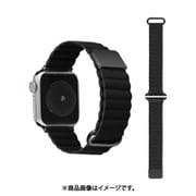 w00186bkb [マグネット式 PUレザーアップルウォッチバンド Apple Watch 49/45/44/42mm用 ブラック]