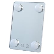 LEDビューティースタンドミラー ホワイト 四辺点灯タイプ USBケーブル付属 電池別売 YLD-10