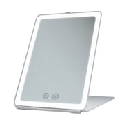 LEDライトコンパクトミラー ホワイト USBケーブル付属 電池別売 YBM-1926