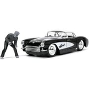 JADA32195 1/24 1957 コルベット ブラック/グラフィックス 狼男 フィギュア付 [ダイキャストミニカー]