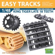 TR84003 1/48 WWII ドイツキングタイガー 18枚歯起動輪用履帯 後期型 起動輪付 [1/48スケール プラモデルパーツ]