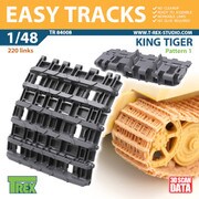 TR84008 1/48 WWII ドイツキングタイガー用 履帯 パターン1 [1/48スケール プラモデルパーツ]