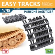 TR84011 1/48 WWII ドイツヤークトタイガー ポルシェ型サスペンション用 履帯 [1/48スケール プラモデルパーツ]