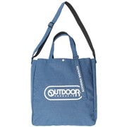 22425073 [OUTDOOR PRODUCTS ロゴプリント キャンバス＆ヘザー トートバッグ A4収納 INDIGO]