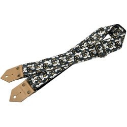 ギター＆ベース用ストラップ しばいぬ 犬・イラスト柄 ブラック ES-PP50SB/BLK Shibainu