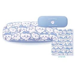 ちいかわ★メガネケース★ちらし柄★ブルー ☆ちいかわ☆メガネケース☆ちらし柄☆ブルー☆レア♪☆