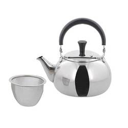 ティーポット 急須 ステンレス製 茶こし付き トップハンドル 700ml 大容量 ミラー仕上げ 持ちやすい NQ-0023