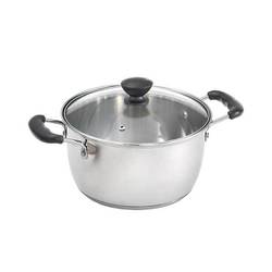 両手鍋 IH対応 20cm ガラス蓋付 プリオール ND-5994