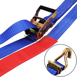 #75807 [ラッシングベルト青 レール/Jフック1ton 幅50mm×長さ1+3m]
