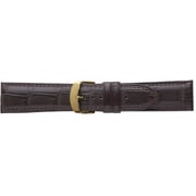 BWB023BU [時計ベルト グレーシャス ワニ革クロコダイル ダークブラウン 22mm]