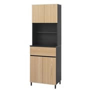 KCB-590H [キッチンキャビネット ライトナチュラル/ブラック お客様組立]