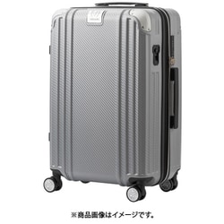 スーツケース GRACIA（グラシア）拡張タイプ 旅行日数目安：4～7泊 84L/拡張時98L TSAロック搭載 ストッパー付ダブルキャスターファスナーキャリー シルバーカーボン 5511-70ーSLCB